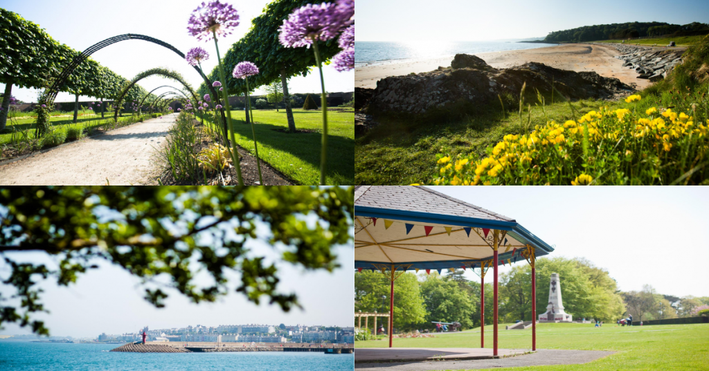 images of nature sports in bangor ni - ward park, north down coastal path, eisenhower pier, the walled garden